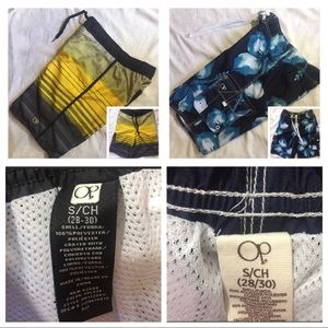 2 Pairs OP Swim Trunks Men’s Small